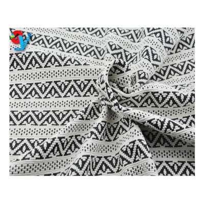 Polyester Cotton Spandex knit jacquard fabric for garment clothing  fabric